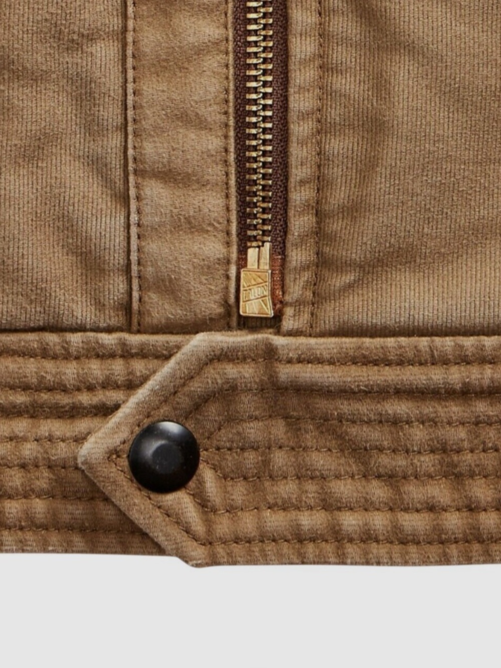 RRL Ralph Lauren Clayworth Jungle Flight Jacket L Khaki Shearling Style Collar M - Picture 13 of 14